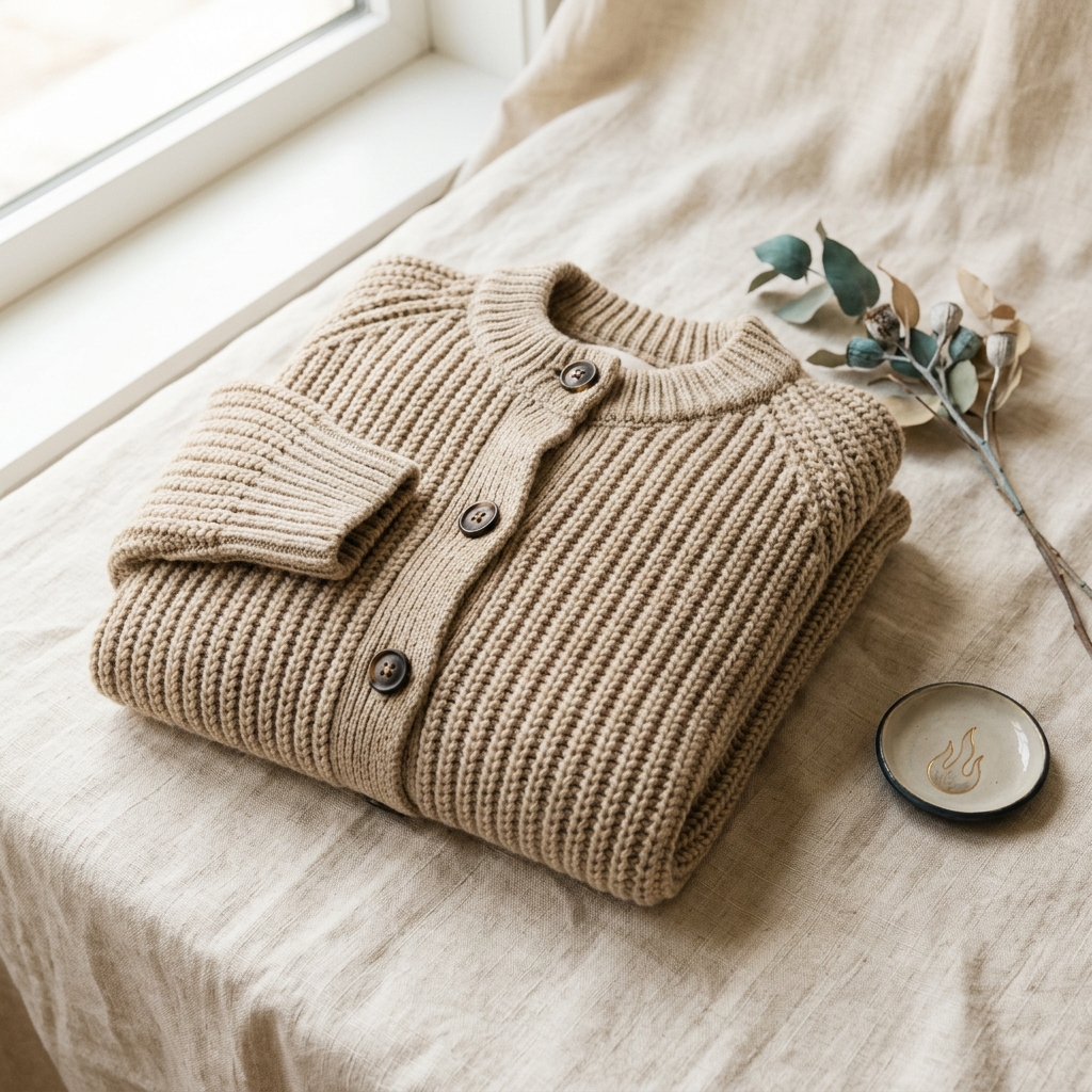 Foundation Cardigan — Oat
